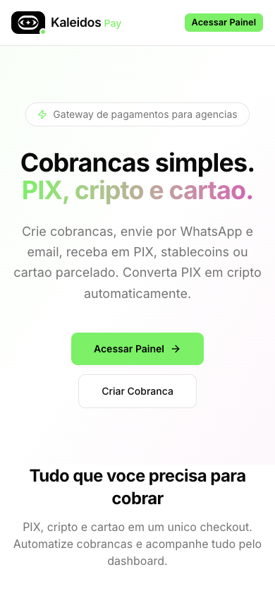 Kaleidos Pay — Mobile