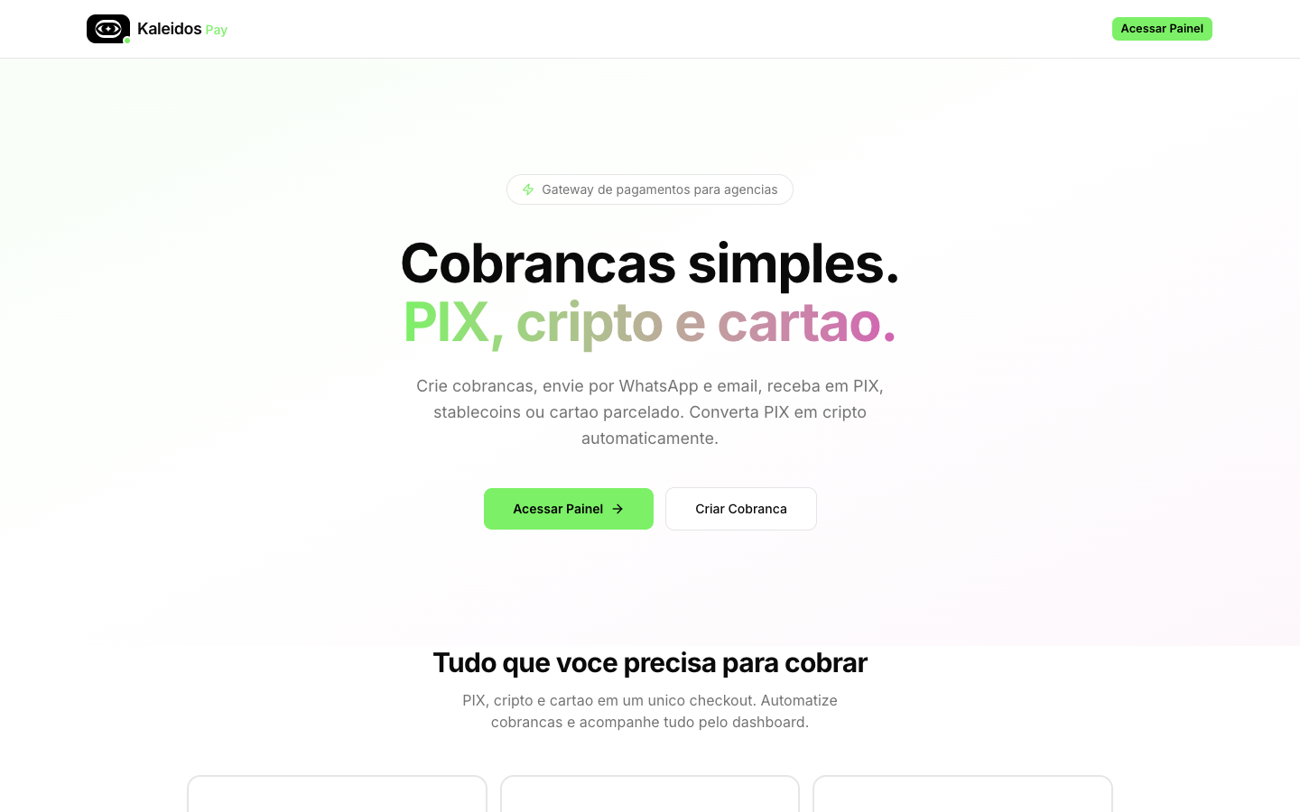 Kaleidos Pay — Landing page