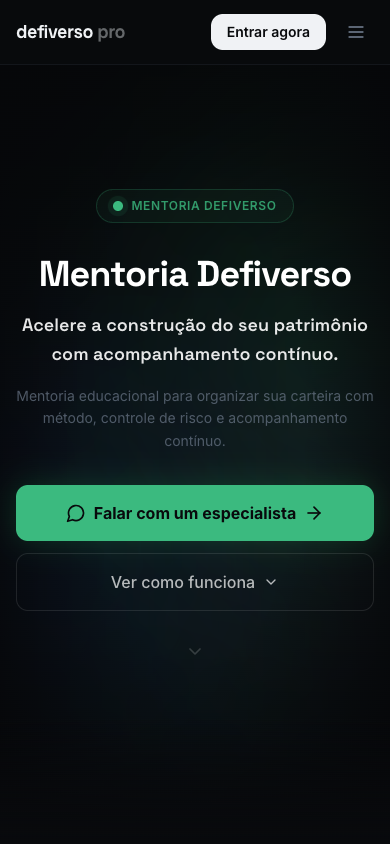 Mentoria Defiverso — Mobile