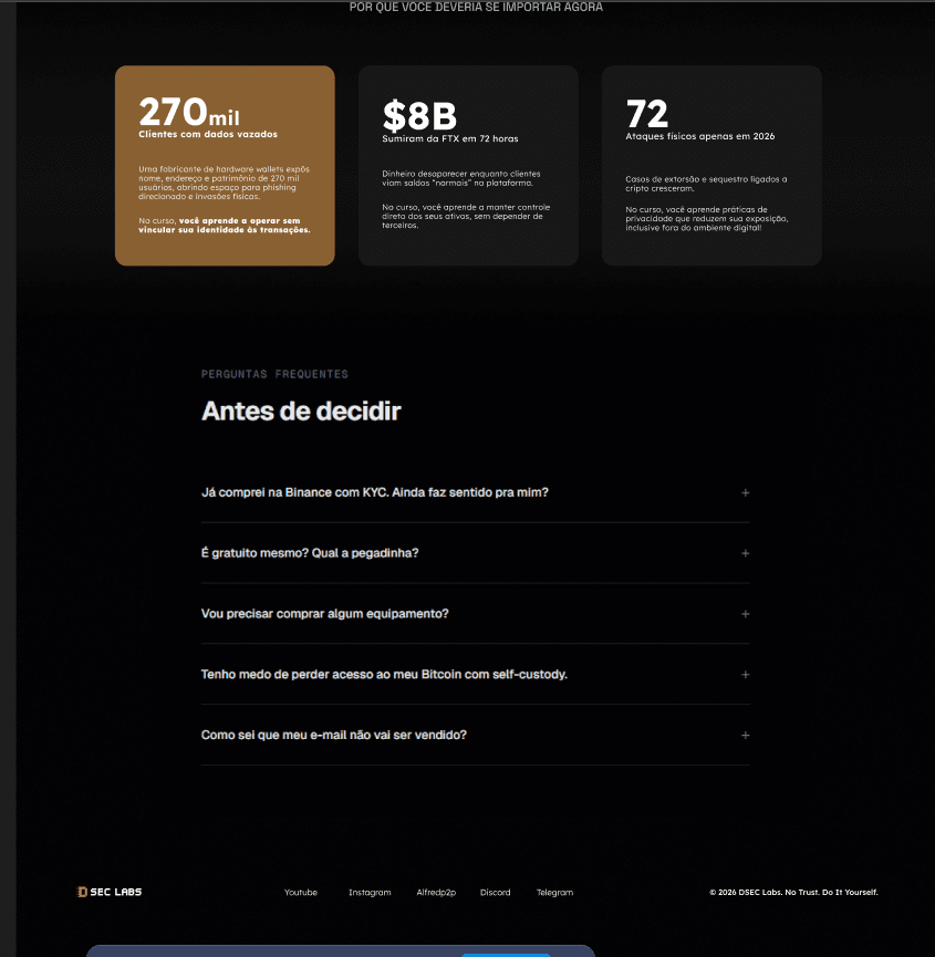 DSEC Labs — landing page