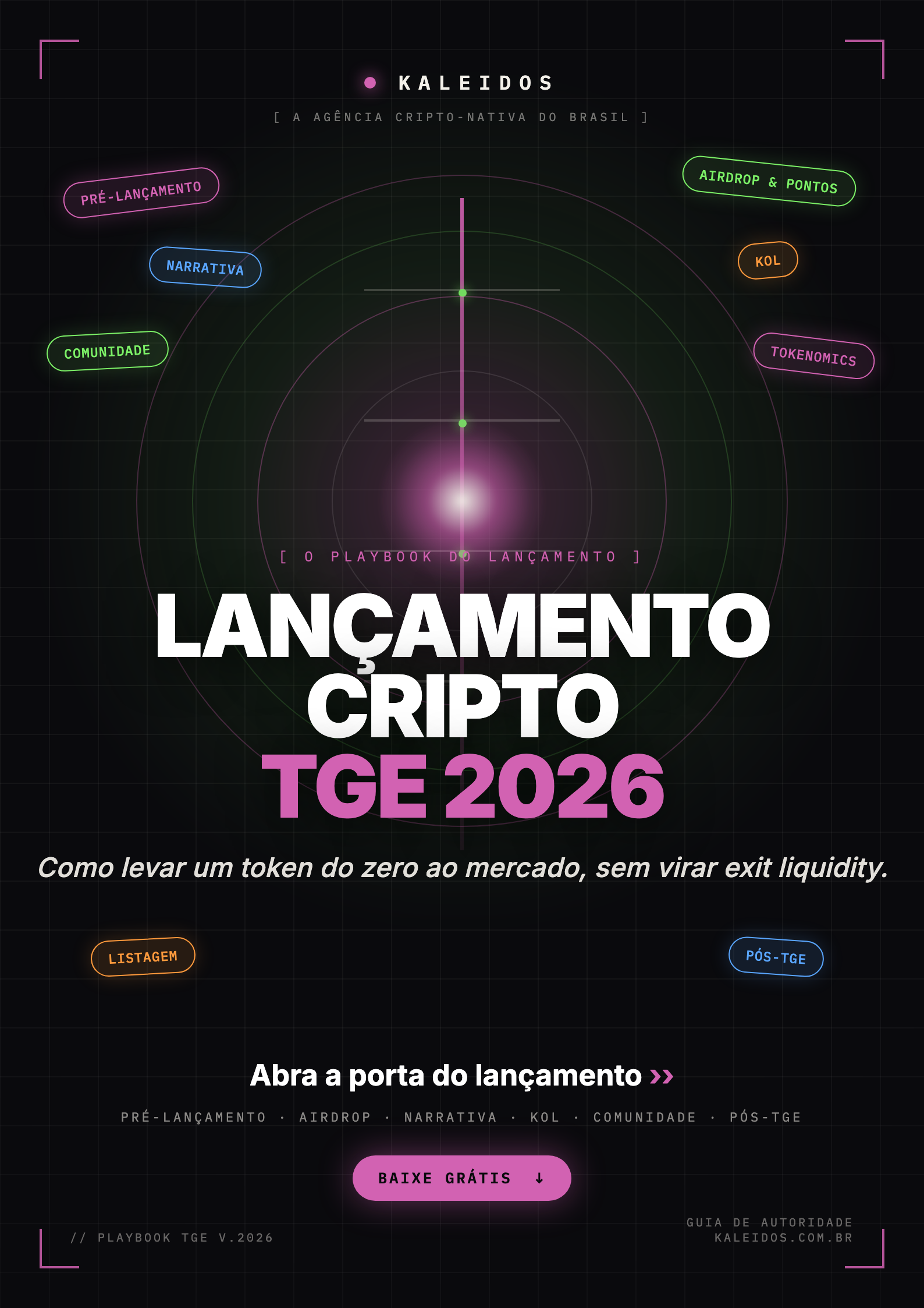 Capa — O Playbook do Lançamento Cripto (TGE) 2026