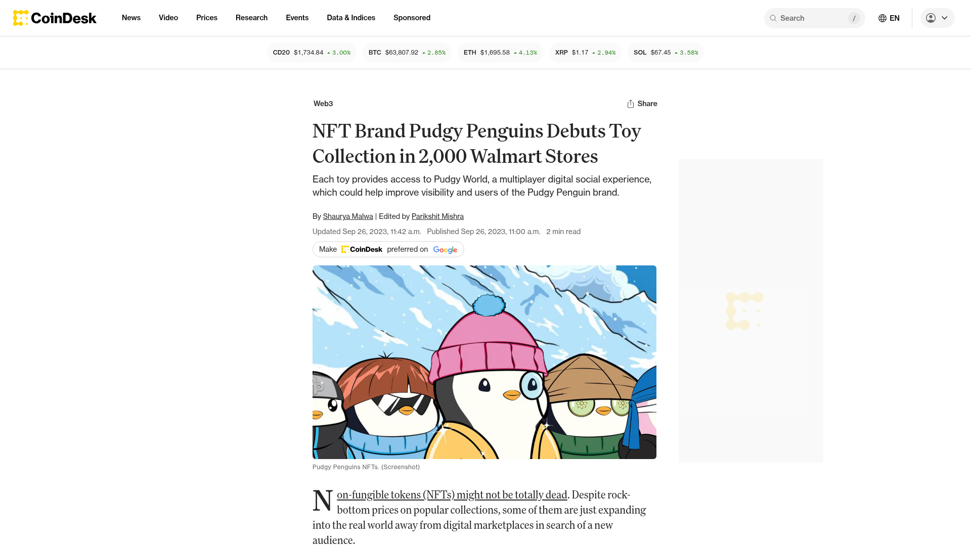 CoinDesk · Walmart toys