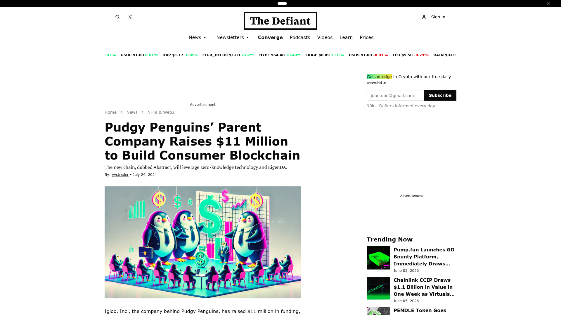 The Defiant · Abstract US$ 11M
