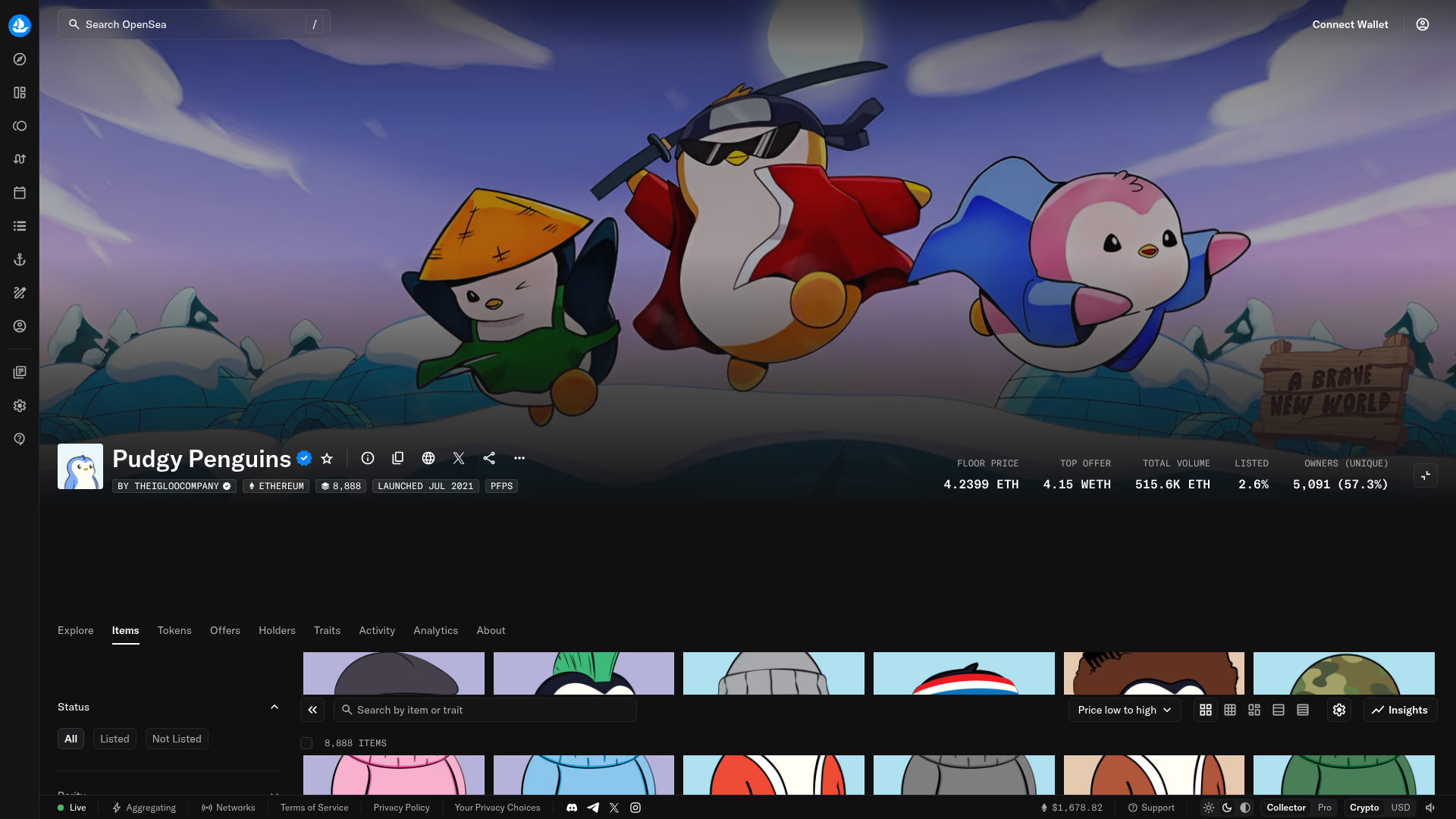 Coleção no OpenSea